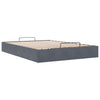 Stella Homewares Ottoman Storage Bed Frame No Mattress Dark Grey Queen Velvet
