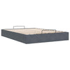 Stella Homewares Ottoman Storage Bed Frame No Mattress Dark Grey Queen Velvet