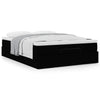 Stella Homewares Ottoman Bed with Mattress Black Queen Faux Leather
