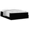 Stella Homewares Ottoman Bed with Mattress Black Queen Faux Leather