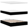 Stella Homewares Ottoman Bed with Mattress Black Queen Faux Leather