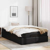 Stella Homewares Ottoman Bed with Mattress Black Super Single Faux Leather