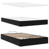 Stella Homewares Ottoman Bed with Mattress Black Super Single Faux Leather