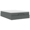 Stella Homewares Ottoman Bed with Mattress Dark Grey Double Fabric