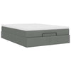 Stella Homewares Ottoman Bed with Mattress Dark Grey Double Fabric