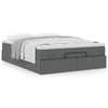 Stella Homewares Ottoman Bed with Mattress Dark Grey Queen Fabric