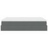 Stella Homewares Ottoman Bed with Mattress Dark Grey Queen Fabric