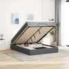 Stella Homewares Ottoman Bed with Mattress Dark Grey Queen Fabric