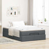 Stella Homewares Ottoman Bed with Mattress Dark Grey Super Single Fabric