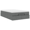 Stella Homewares Ottoman Bed with Mattress Dark Grey Super Single Fabric