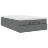 Stella Homewares Ottoman Bed with Mattress Dark Grey Super Single Fabric