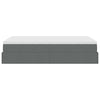 Stella Homewares Ottoman Bed with Mattress Dark Grey Super Single Fabric