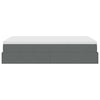 Stella Homewares Ottoman Bed with Mattress Dark Grey Super Single Fabric