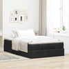 Stella Homewares Ottoman Bed with Mattress Black King Single Fabric