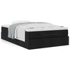 Stella Homewares Ottoman Bed with Mattress Black King Single Fabric