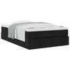 Stella Homewares Ottoman Bed with Mattress Black King Single Fabric