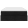 Stella Homewares Ottoman Bed with Mattress Black King Single Fabric