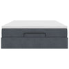 Stella Homewares Ottoman Bed with Mattress Dark Grey Double Velvet