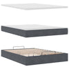 Stella Homewares Ottoman Bed with Mattress Dark Grey Double Velvet