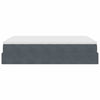 Stella Homewares Ottoman Bed with Mattress Dark Grey Double Velvet