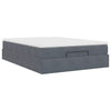 Stella Homewares Ottoman Bed with Mattress Dark Grey Double Velvet