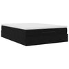 Stella Homewares Ottoman Bed with Mattress Black Queen Velvet