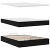 Stella Homewares Ottoman Bed with Mattress Black Queen Velvet