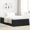 Stella Homewares Ottoman Bed with Mattress Black King Single Velvet
