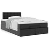 Stella Homewares Ottoman Bed with Mattress Black King Single Faux Leather