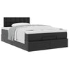 Stella Homewares Ottoman Bed with Mattress Black King Single Faux Leather