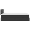 Stella Homewares Ottoman Bed with Mattress Black King Single Faux Leather