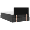 Stella Homewares Ottoman Bed with Mattress Black King Single Faux Leather