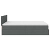 Stella Homewares Ottoman Bed with Mattress Dark Grey Double Fabric