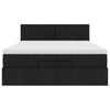 Stella Homewares Ottoman Bed with Mattress Black Double Fabric