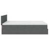 Stella Homewares Ottoman Bed with Mattress Dark Grey Queen Fabric