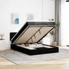 Stella Homewares Ottoman Bed with Mattress Black Queen Fabric