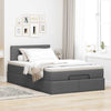 Stella Homewares Ottoman Bed with Mattress Dark Grey King Single Fabric