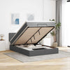 Stella Homewares Ottoman Bed with Mattress Dark Grey Double Fabric