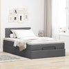 Stella Homewares Ottoman Bed with Mattress Dark Grey King Single Fabric