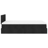 Stella Homewares Ottoman Bed with Mattress Black King Single Fabric
