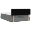 Stella Homewares Ottoman Bed with Mattress Dark Grey Double Fabric