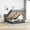 Stella Homewares Ottoman Bed with Mattress Dark Grey Double Fabric
