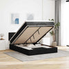 Stella Homewares Ottoman Bed with Mattress Black Double Fabric