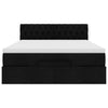 Stella Homewares Ottoman Bed with Mattress Black Queen Fabric