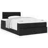 Stella Homewares Ottoman Bed with Mattress Black King Single Fabric