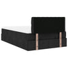 Stella Homewares Ottoman Bed with Mattress Black King Single Fabric