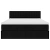Stella Homewares Ottoman Bed with Mattress Black Double Fabric
