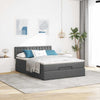 Stella Homewares Ottoman Bed with Mattress Dark Grey Queen Fabric