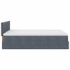 Stella Homewares Ottoman Bed with Mattress Dark Grey Queen Velvet