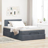 Stella Homewares Ottoman Bed with Mattress Dark Grey King Single Velvet